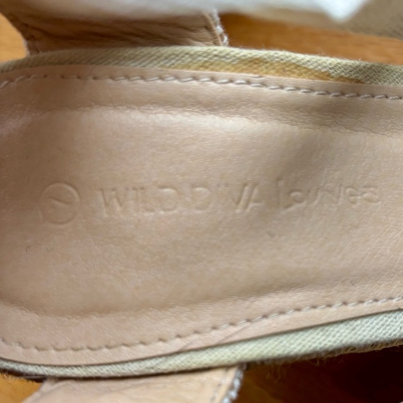 2/$20 - Wild Diva Lounge Lace Espadrille Wedge Sandals, Size 7 | Ivory/Cream - Picture 4 of 9